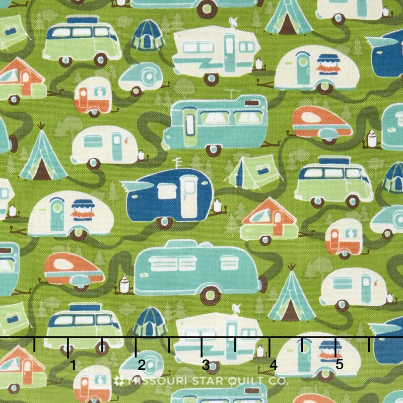 Road Trip - Trailer Green Yardage