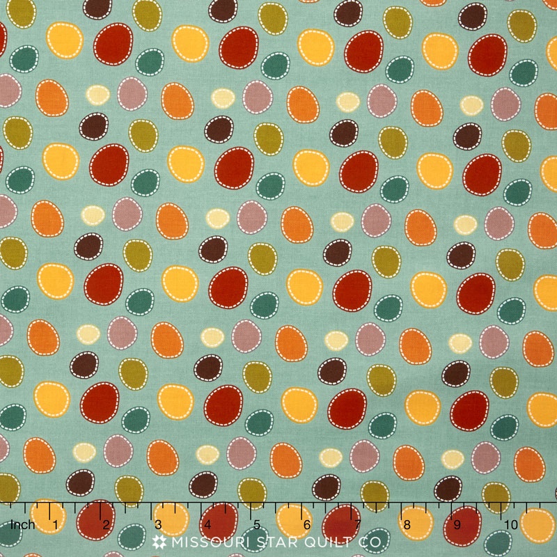 Giraffe Crossing 2 - Dots Teal Yardage
