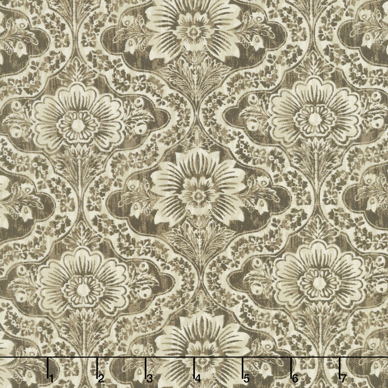 Farmer's Market - Farm Damask Cream Sepia Yardage