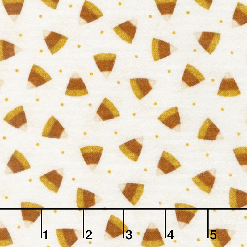 Happy Jacks & Friends - Candy Corn Cream Flannel Yardage