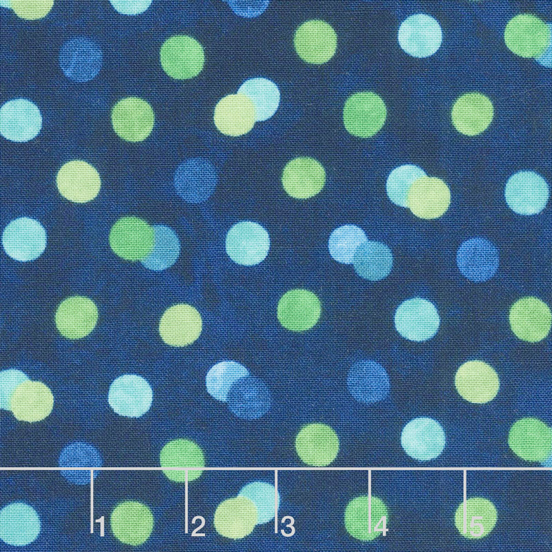 X's and O's - Rainforest Skittles Indigo Multi Yardage
