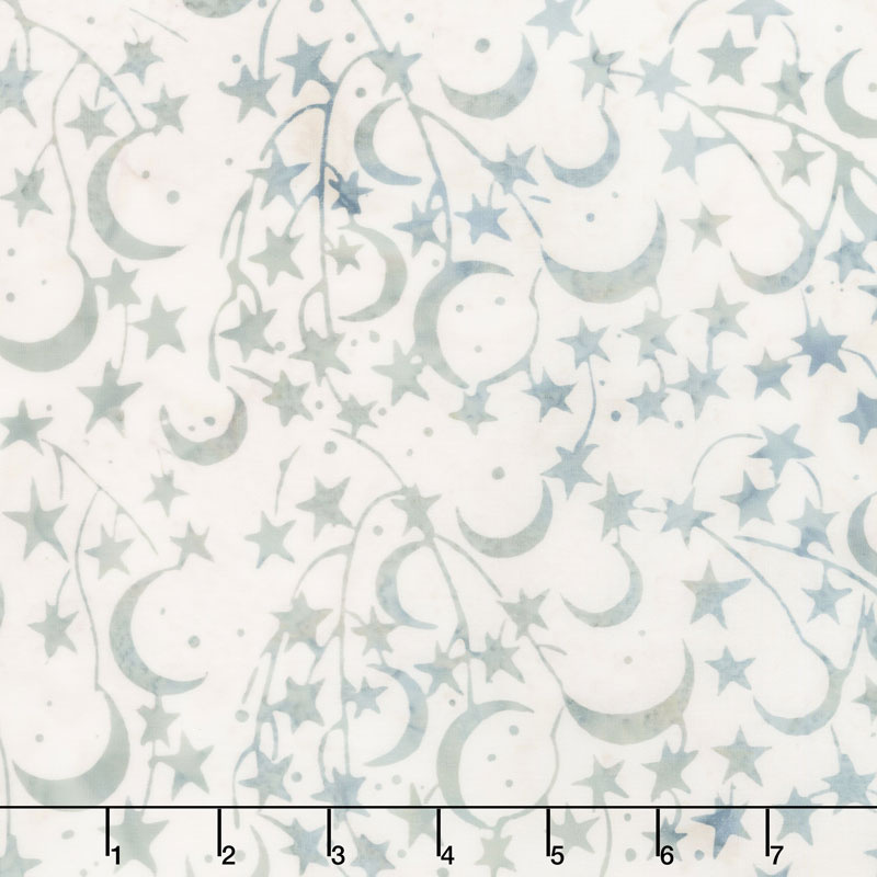 Faded Blue Jeans Batiks - Star Medium Lagoon Yardage