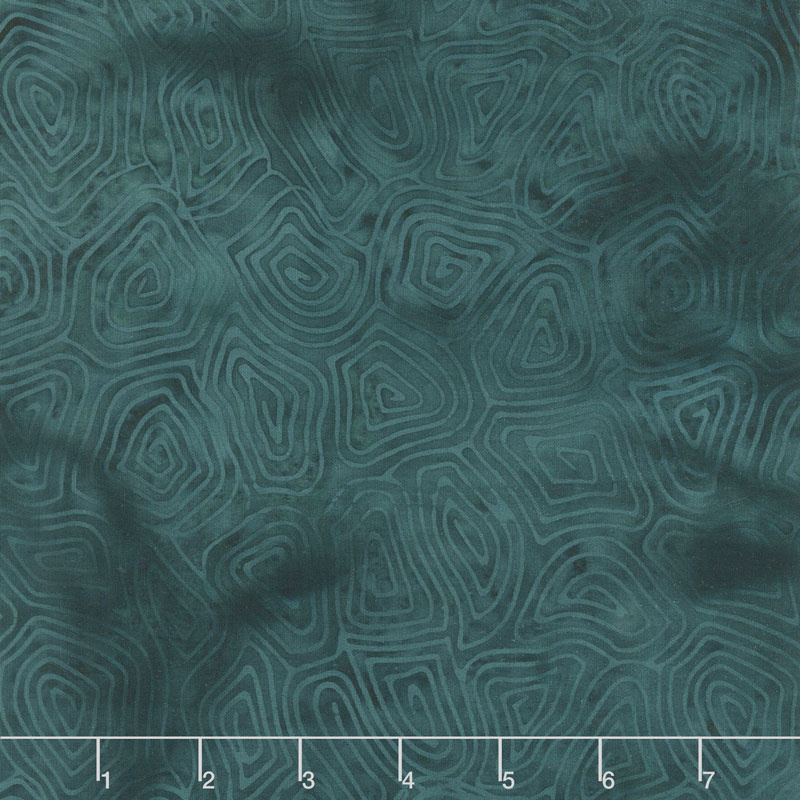 Sand Bar Batiks - Turtle Shell Teal Yardage