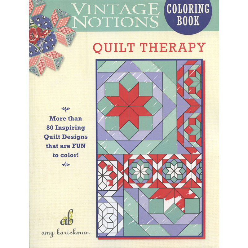 Vintage Notions Coloring Book - Quilt Therapy Book