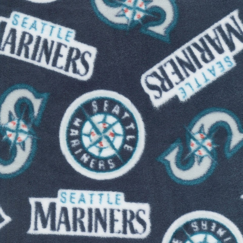 MLB Fleece - Seattle Mariners Blue Yardage