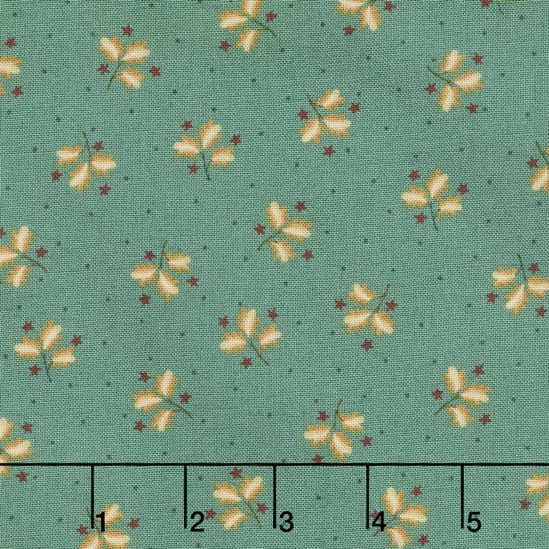 Sage & Sea Glass - Sprigs and Stars Blue Yardage