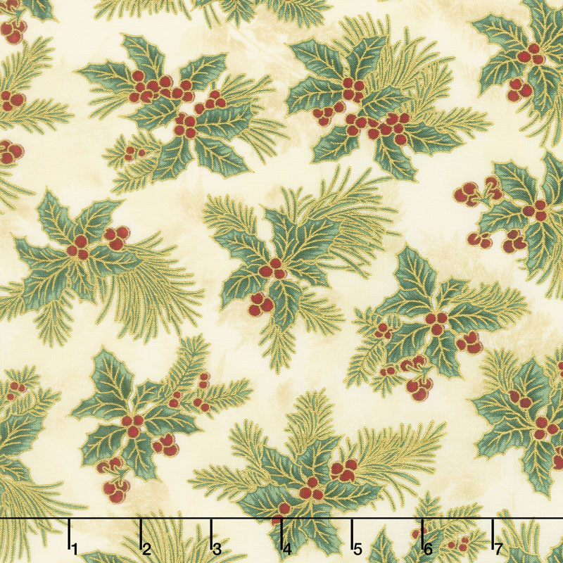 Holiday Flourish 12 - Boughs Holiday Metallic Yardage