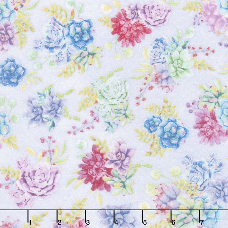 Humming Along - Succulent Garden Purple Yardage