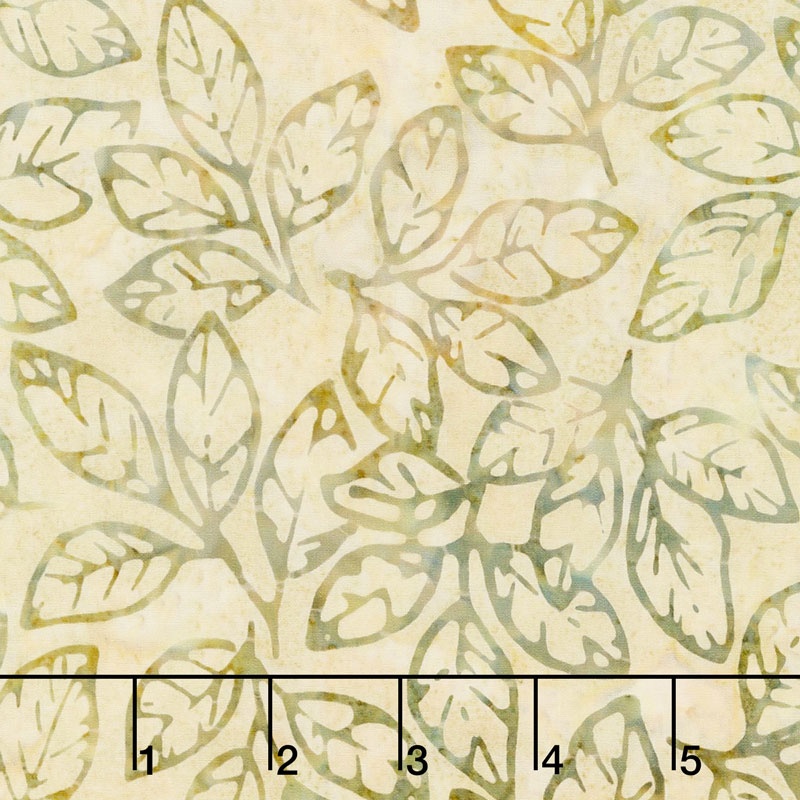 Artisan Batiks - Cornucopia 8 Leaf Sprigs Straw Yardage
