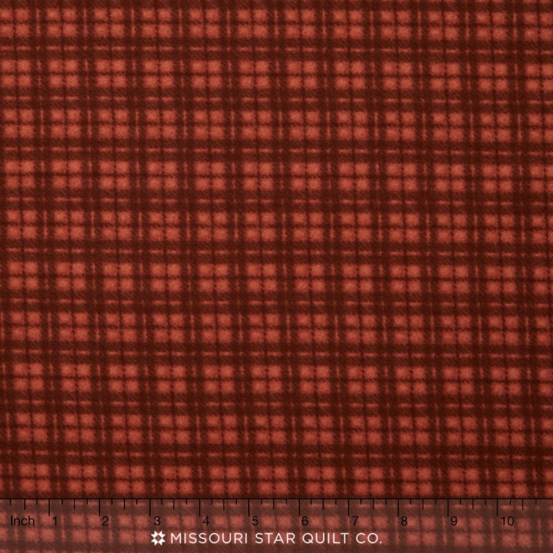 Woolies II Flannel - Plaid Red Orange Yardage