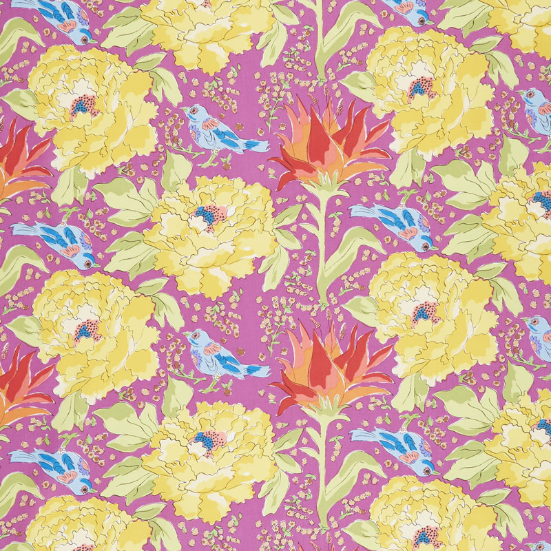 Color Fusion - Birds of Paradise Violet Yardage