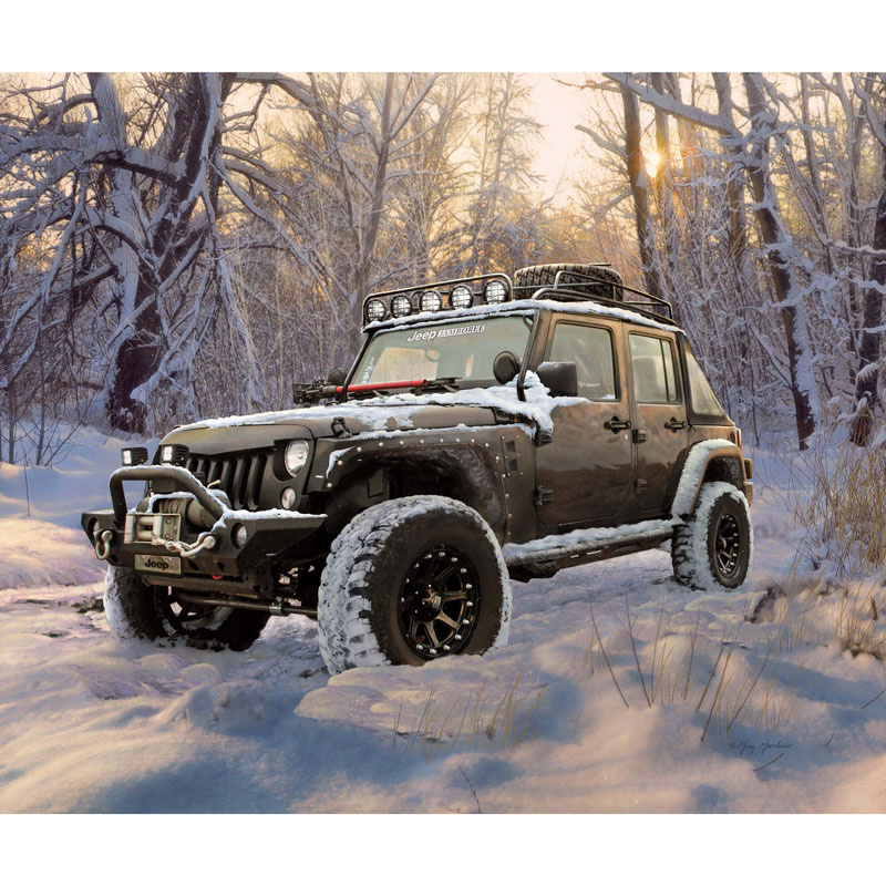 Jeep in the Wild - Jeep Black Digitally Printed Panel