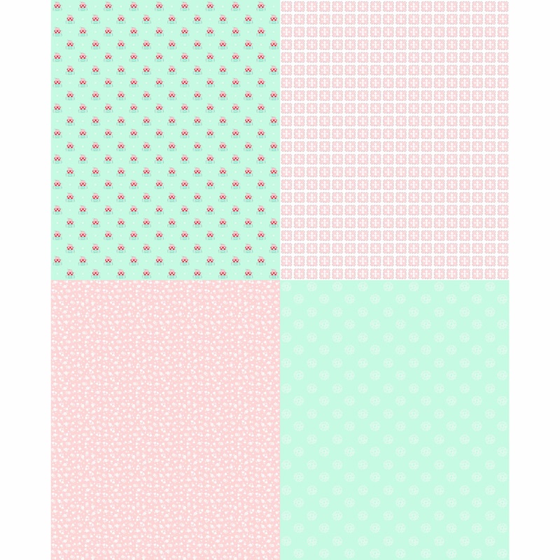 A Little Sweetness - Mint Fat Quarter Panel