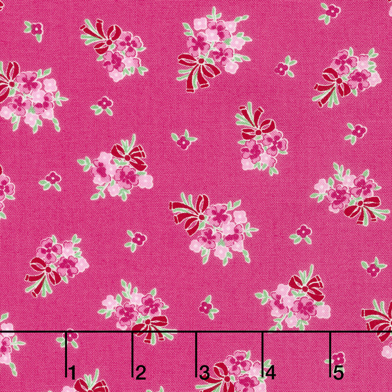 Guest Room - Bouquet Raspberry Yardage