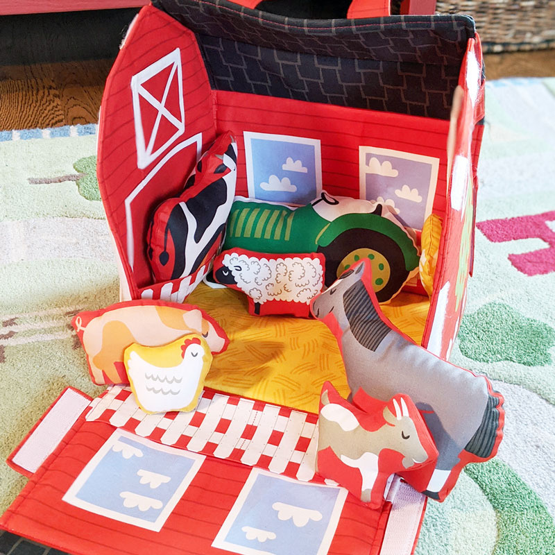 On the Farm Barn Cut and Sew Digitally Printed Panel Stacy I...