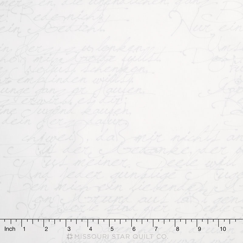 Modern Background Paper Handwriting Silver on White Yardage Zen Chic Moda Fabrics