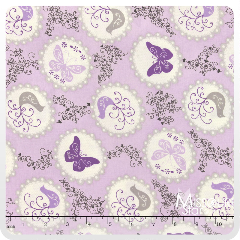 Cleo - Medallions Lilac Yardage