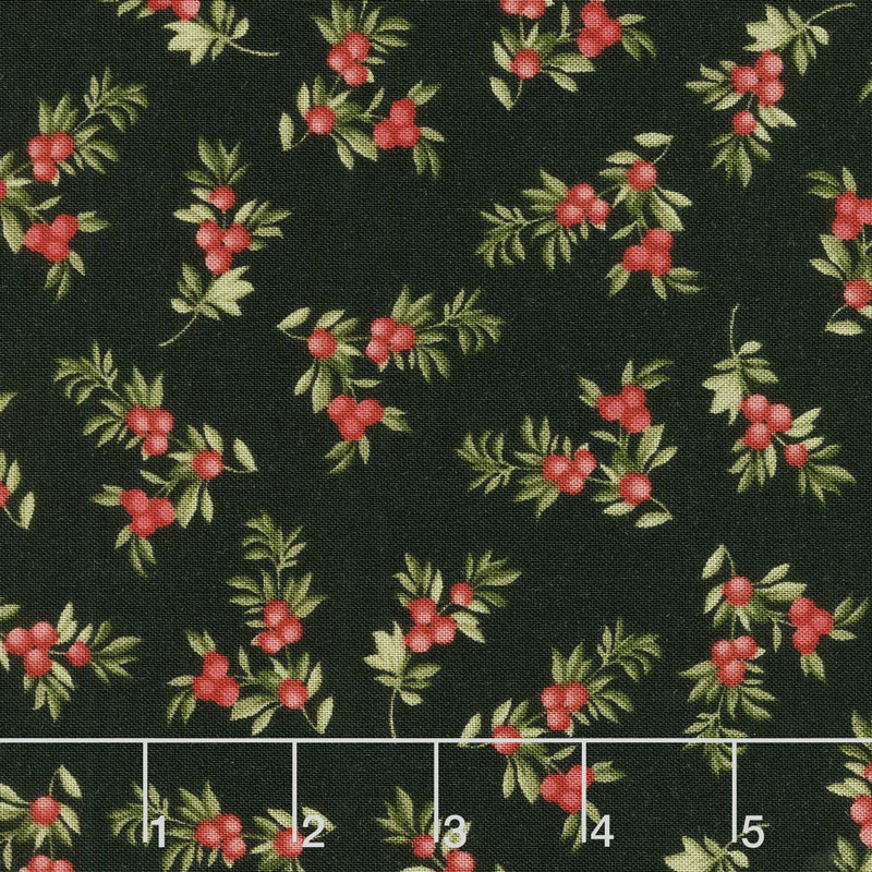 A Fruitful Life - Berry Branches Black Yardage