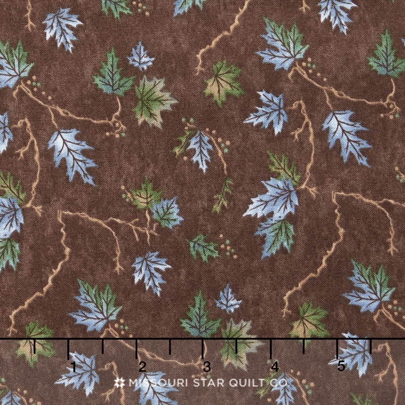 River Journey - Summer Leaves Bark Yardage