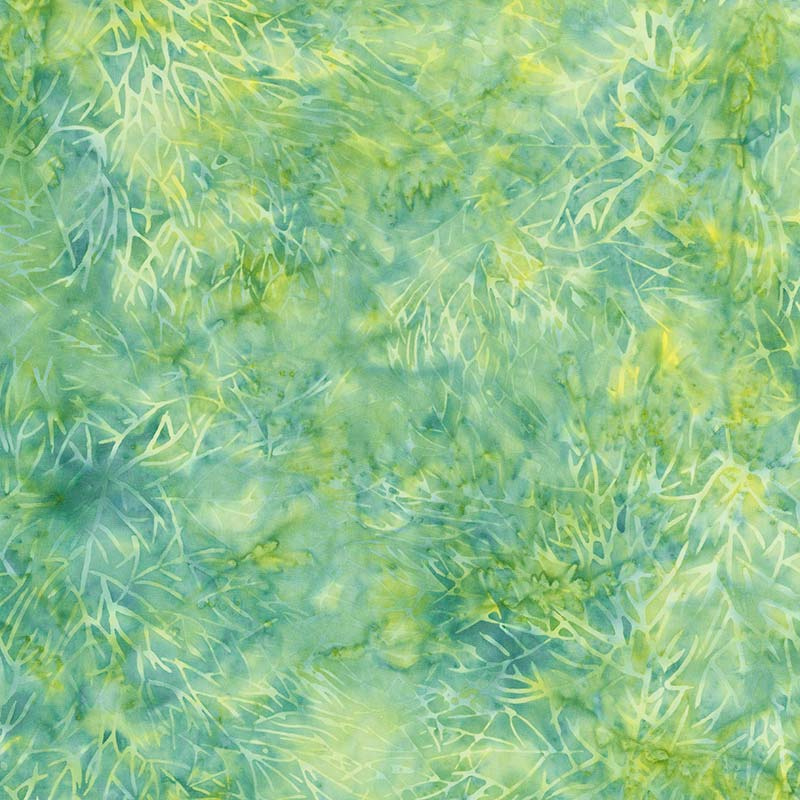 River Valley Batiks - Branches Parakeet Yardage