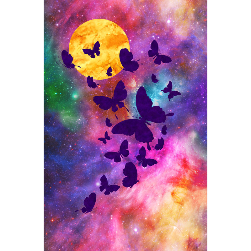 Artisan Spirit - Imagine Novelty Flutter Butterfly Purple Digitally Printed Panel