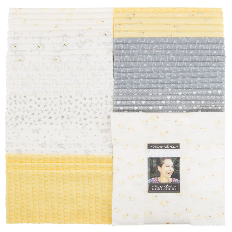 Soft & Sweet Grey & Yellow Flannel Layer Cake
