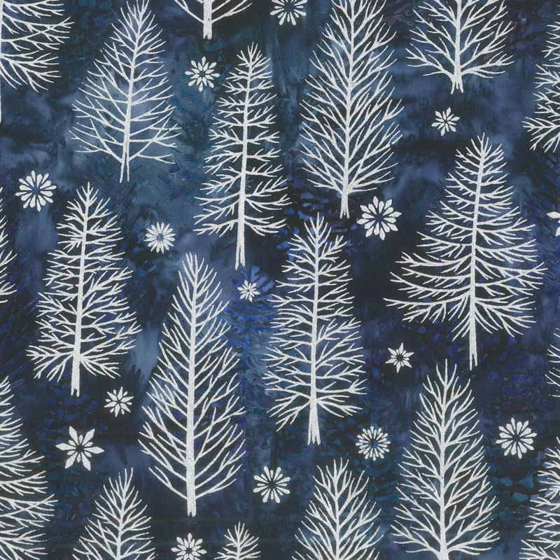 Artisan Batiks - Northwoods 8 Trees Evening Metallic Yardage