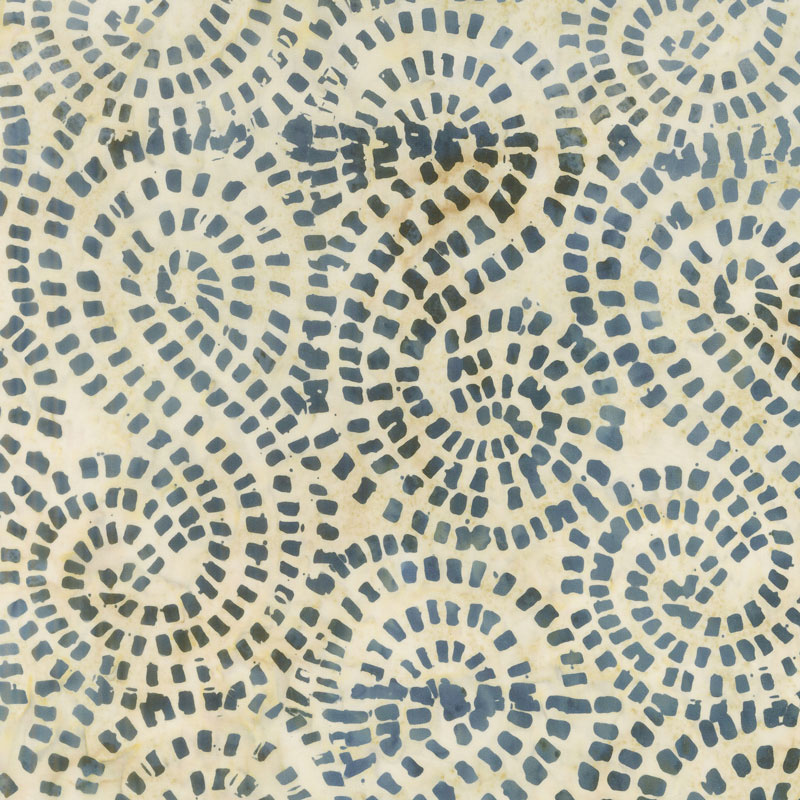 Tonga Batiks - Boathouse Mosaic Swirl Buff Yardage