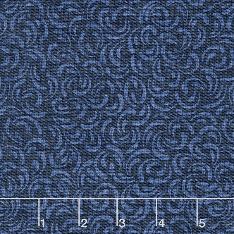 Wilmington Essentials - In the Navy Scattered Petals Navy on Navy Yardage