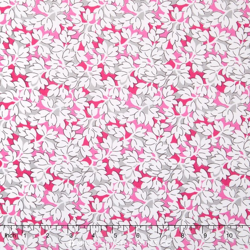Mojito - Mint Leaves Raspberry Yardage