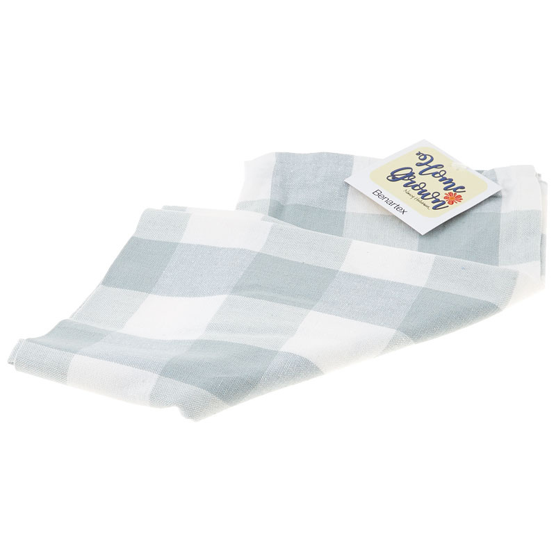Home Grown Tea Towel - Buffalo Check Grey