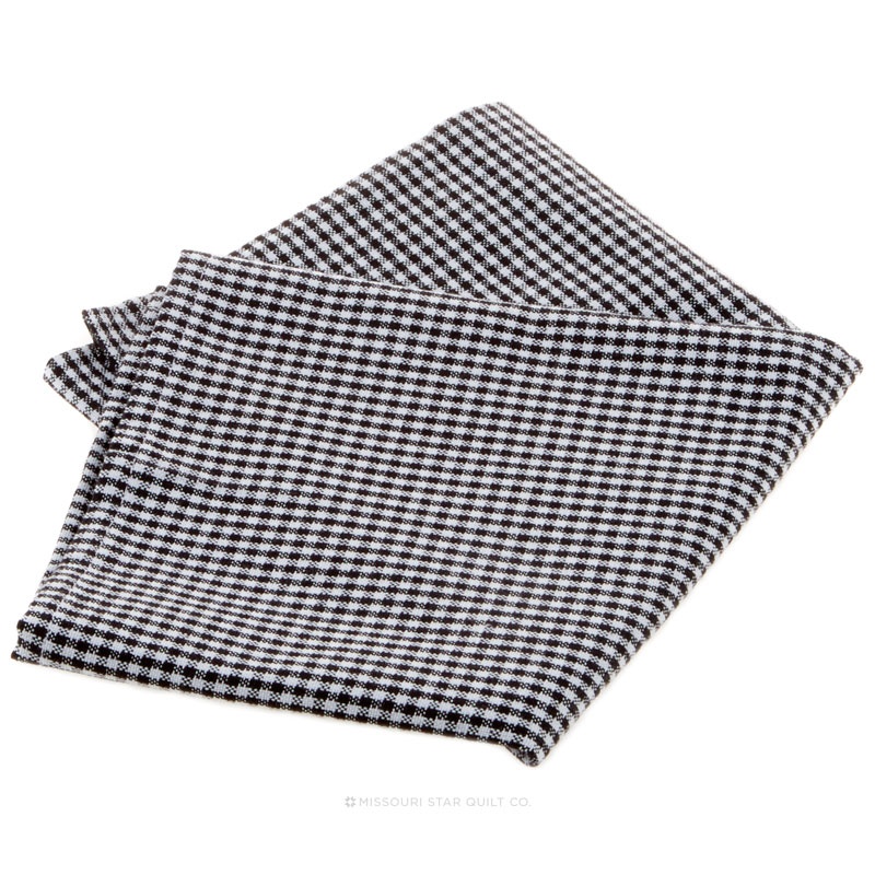 Tea Towel Black & White Mini Check Dunroven House