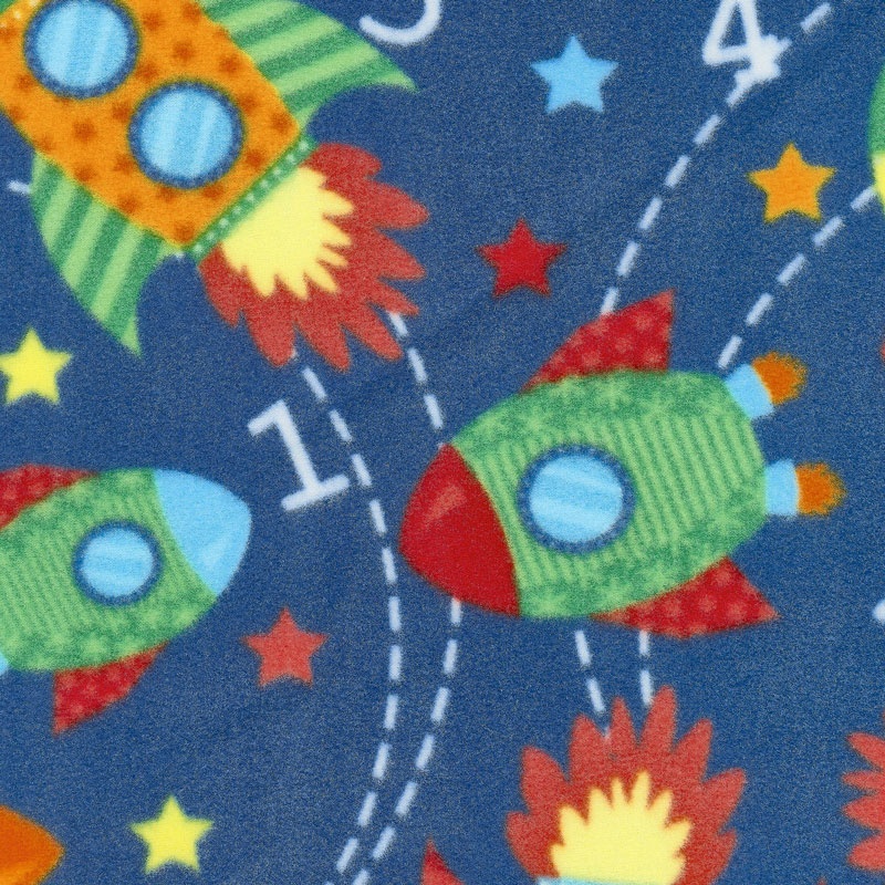 Winterfleece Prints Children - Blastoff Multi Fleece Yardage