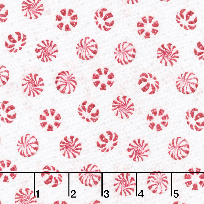 Cuppa Cocoa - Peppermint Toss Cream Yardage