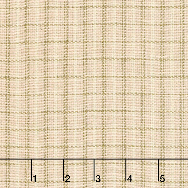 Tickled Pink - Small Plaid Light Pink Yarn Dye Yardage