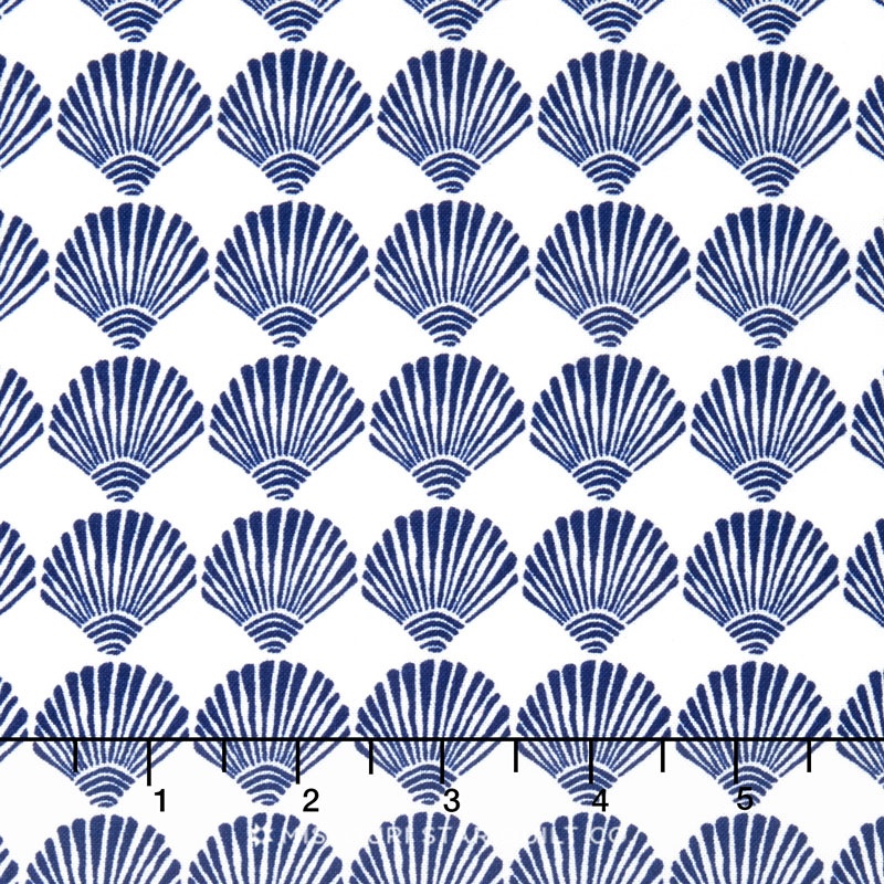 Tide Pool - Scallop Shells White Yardage
