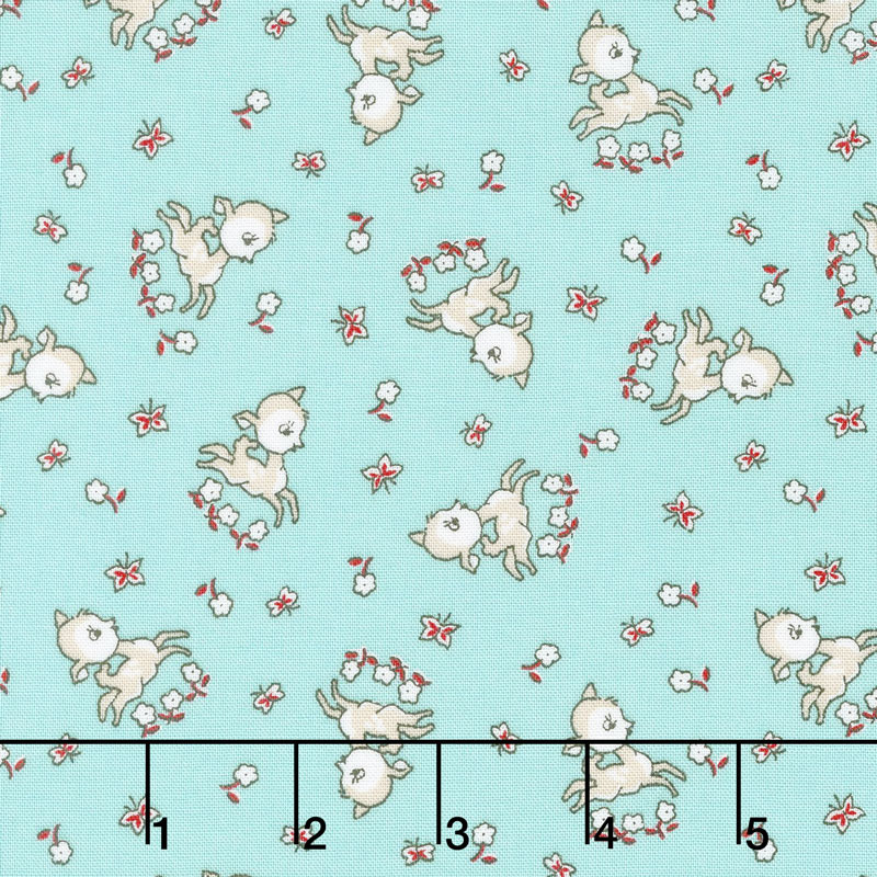 Everything But The Kitchen Sink 2017 - Frolicking Fawns Aqua Yardage
