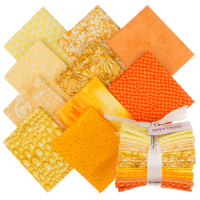 Color Spectrum Favorites Orange Yellow Fat Quarter Bundle Benar...