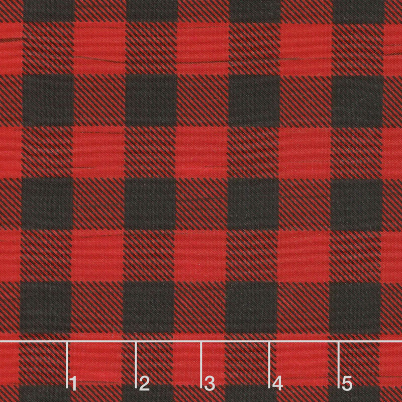Snowy Wishes - Buffalo Check Red Yardage