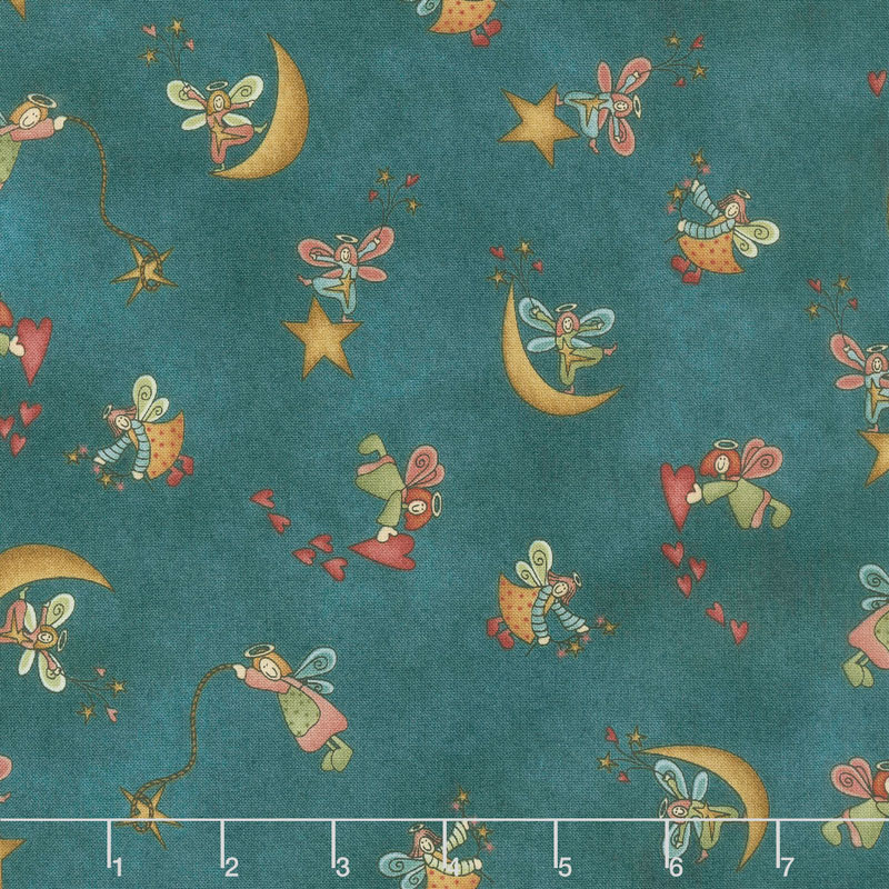 Irish Blessing - Angel Toss Teal Yardage