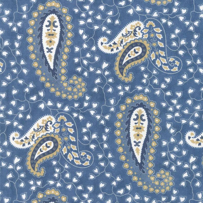 Crystal Lake - Paisley Light Blue Yardage