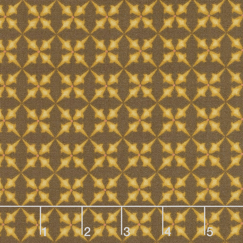 Wit & Wisdom - Trumpet Flower Brown Yardage
