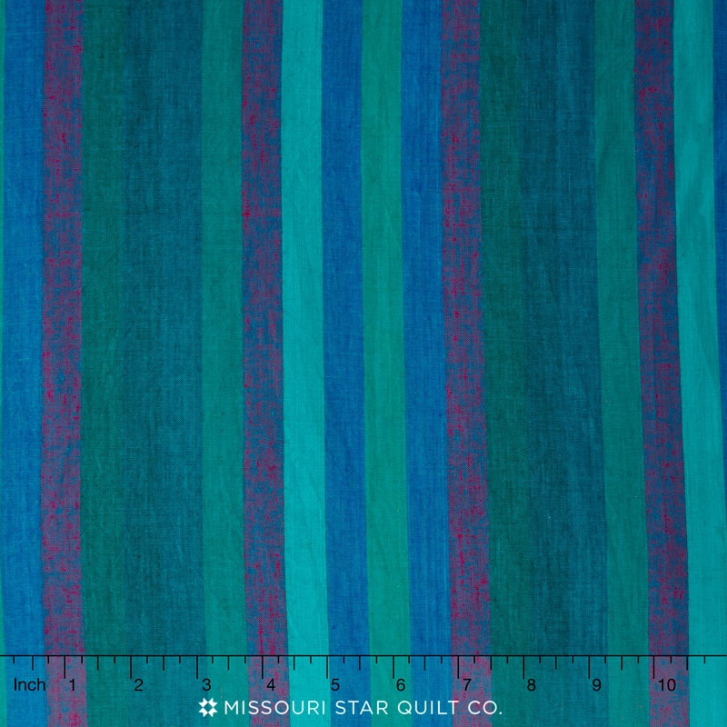 Kaffe Wovens - Broad Stripe Blue Yardage