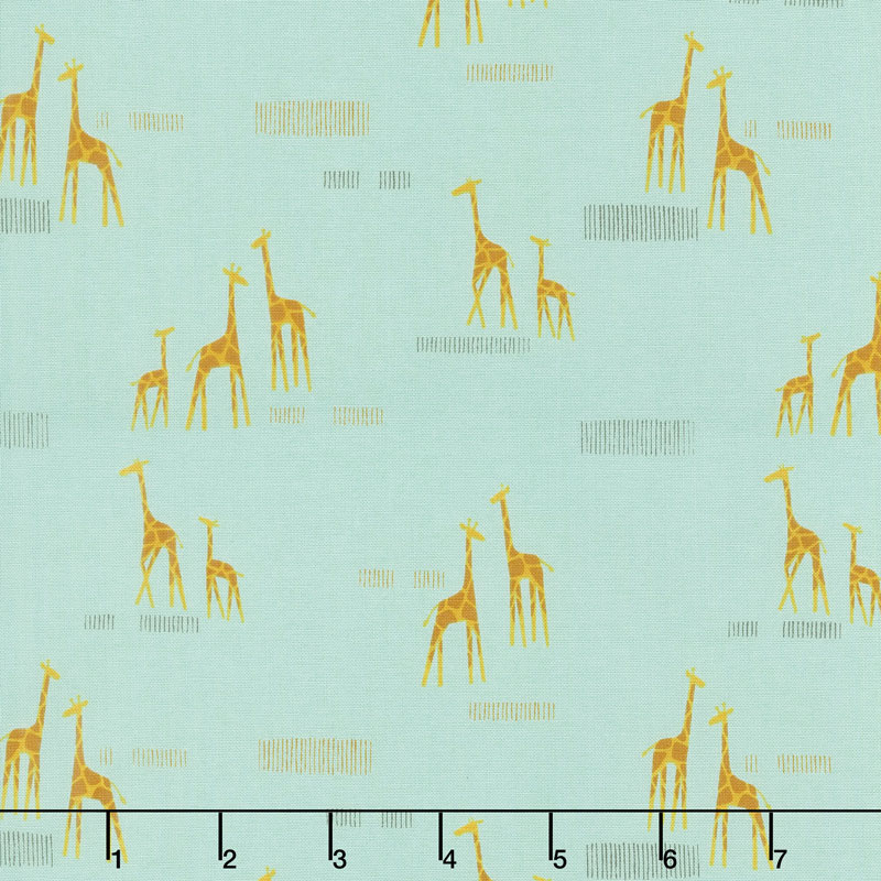Safari Life - Giraffe Life Aqua Yardage