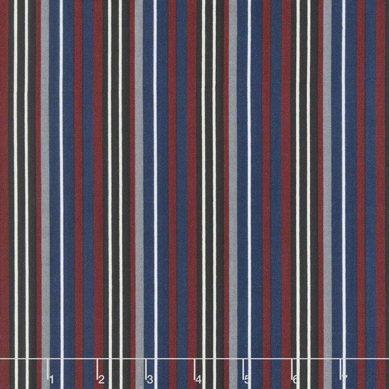 Hey Mister - Striped Leash Navy Yardage