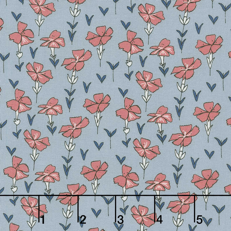 Sweet Stems - Garden Blue Yardage