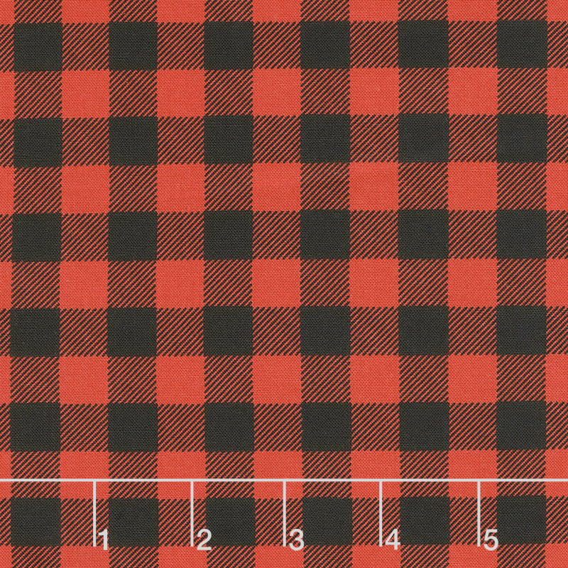 Timber Gnomies - Plaid Red and Black Yardage