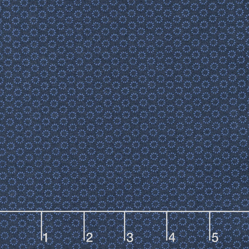 Wilmington Essentials - In the Navy Tiny Rings Navy on Navy Yardage