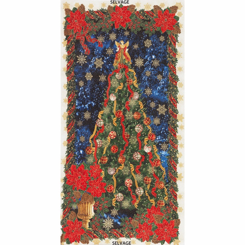 Holiday - Glamorous Holiday Tree Multi Metallic Panel