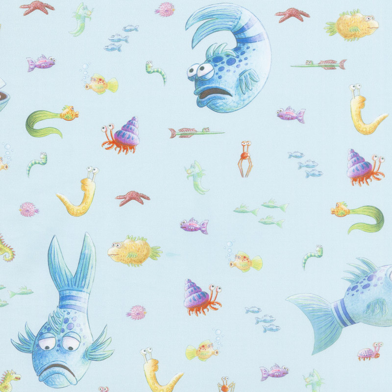 The Pout Pout Fish - Fish Aqua Yardage